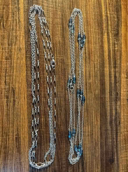 Photo of free Set of 2 Silvertone Long Necklaces (Owings Mills,MD) #1