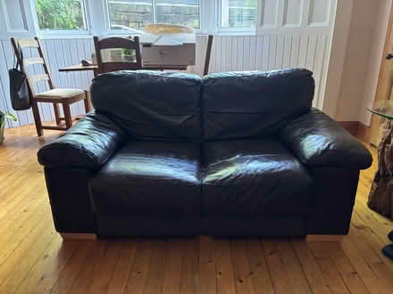 Photo of free 2 x Two-Seater Brown “Leather” Sofas (Dowanhill G12) #3