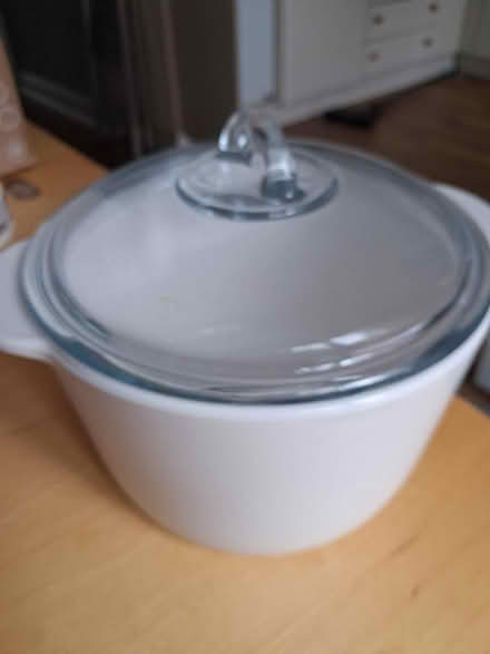 Photo of free White Pyrex Casserole (weedon) #1
