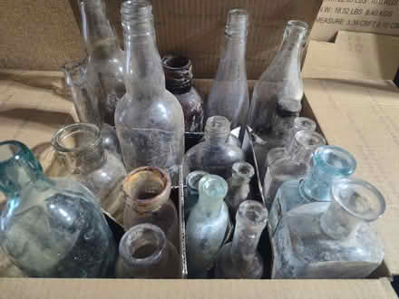 Photo of free Box of old excavated glass bottles (Saugus) #1
