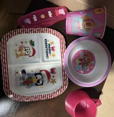 Photo of free Plastic character plates cups (BR1) #1