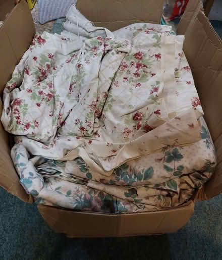 Photo of free Box of old curtains - Laura Ashley/Sanderson floral various (Top Amersham HP6) #1