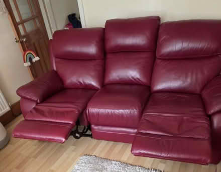 Photo of free Dark red/burgundy recliner sofa (Halton LA2) #3