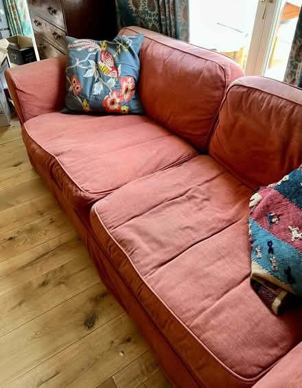 Photo of free 3-seater burnt orange sofa (Notting Dale W11) #3