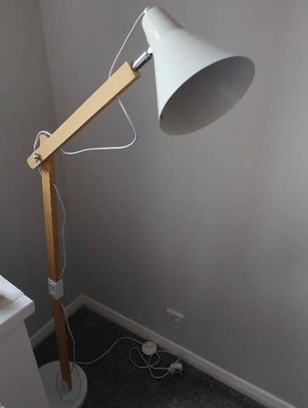 Photo of free Wooden Floor Lamp (Petersfield GU32) #1