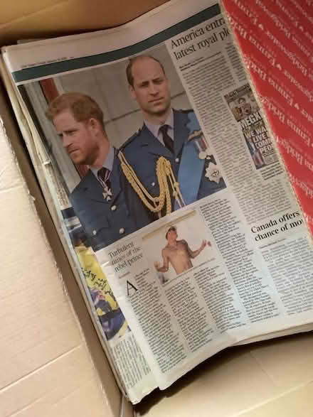 Photo of free Up to 5 boxes of used newspapers (Gosforth NE3) #1