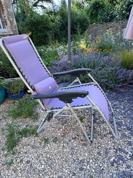 Photo of free Sunncamo lilac reclining chair (BA11 5JH) #1