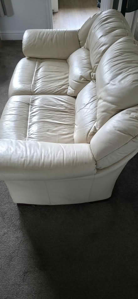 Photo of free creamy/white sofa (Wigan) #1