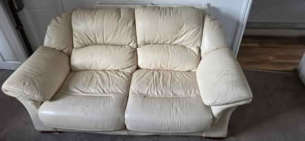 Photo of free creamy/white sofa (Wigan) #2