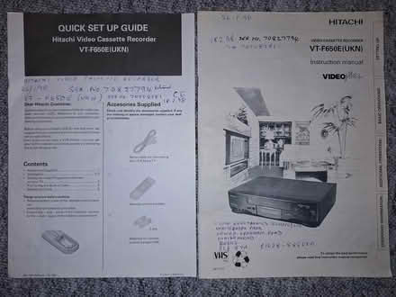 Photo of free Hitachi video recorder (Chelmsford, CM1) #2