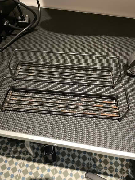 Photo of free 2 small metal shelves (Chessington KT9) #1