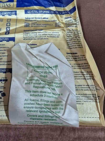 Photo of free 2 Seater 3 piece suite (Cramlington, Northumberland) #2