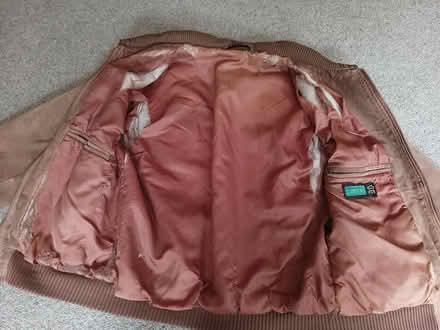 Photo of free Old beige leather/suede jacket (Godalming GU7) #4