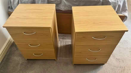 Photo of free Two bedside table chest of 3 drawers (Brook Green W6) #1