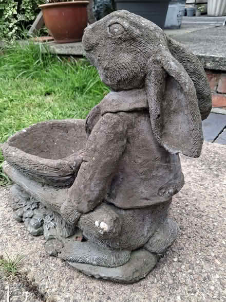 Photo of free concrete rabbit garden planter (Hay Mills B25) #3