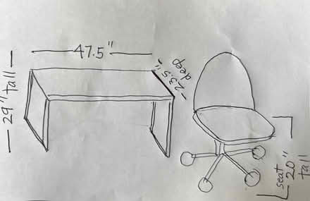 Photo of free Desk and Swivel Chair (Columbia Heights DC) #3