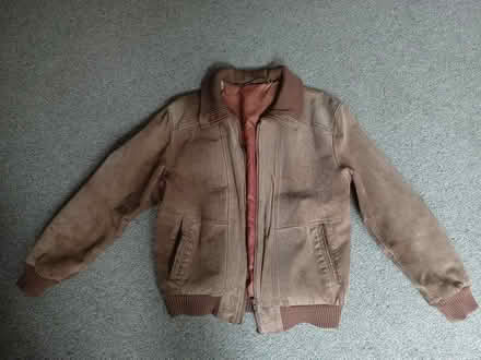 Photo of free Old beige leather/suede jacket (Godalming GU7) #1