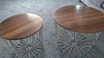 Photo of free 2 stackable wire coffee tables (S41. Chesterfield) #1