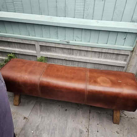 Photo of free Leather dining bench (Orpington) #1