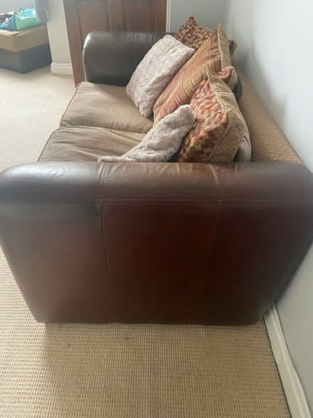 Photo of free Sofa -2 Chairs - Footstool (Wilsden BD15) #2