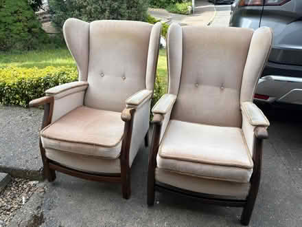 Photo of free Two wingback chairs (Eaton NR4) #1