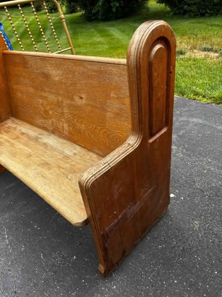 Photo of free Antique church pew (Hagerstown/Mt. Aetna) #3