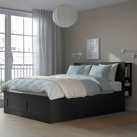 Photo of free Black King bed frame-IKEA w/storage (Campbell (95008)) #3