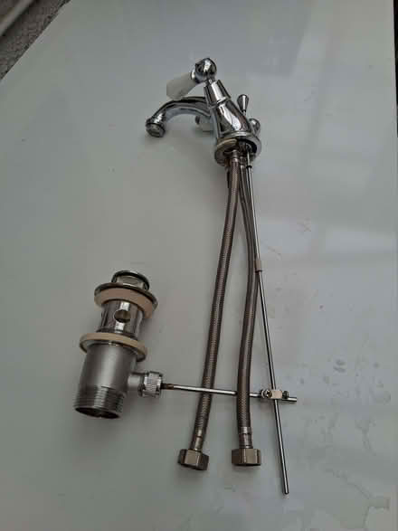 Photo of free Basin mixer tap and levered waste (Bernards Heath AL1) #1