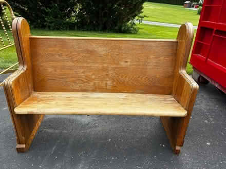 Photo of free Antique church pew (Hagerstown/Mt. Aetna) #2