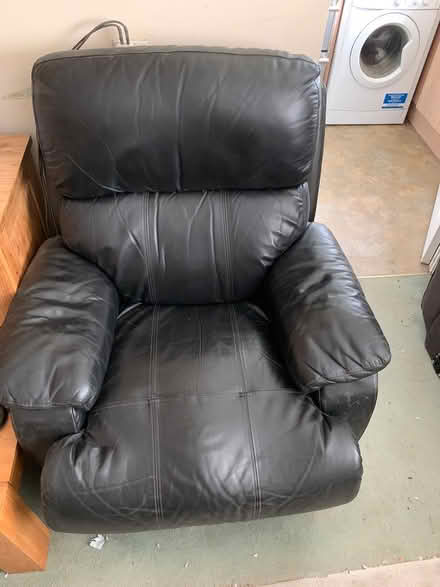Photo of free Black leather armchair (Tottington Bury BL8) #1
