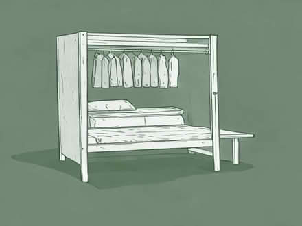 Photo of large wardrobe, bunk bed, trampoline, table (Industrial Estate SG4) #1