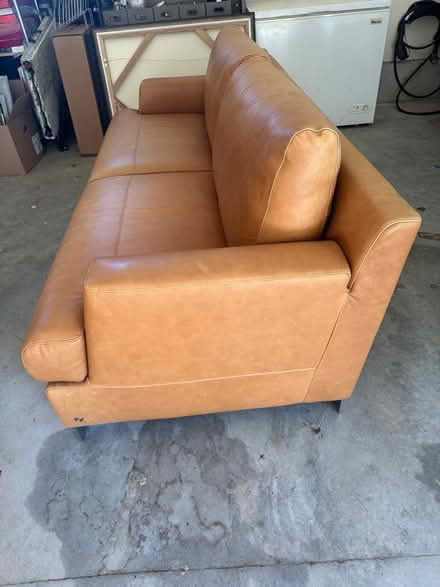 Photo of free Leather couch (Stanwood) #2
