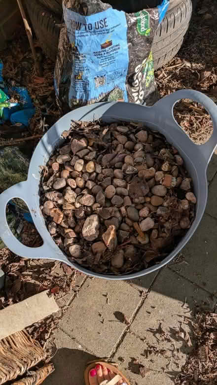 Photo of free Tub & Bag of stones (RG24 Old Basing) #1