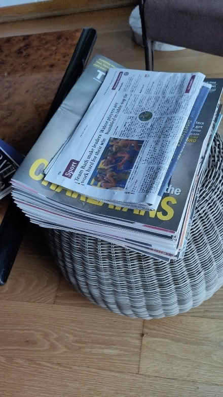 Photo of free A pile of newsprint (Claverton BA2) #1