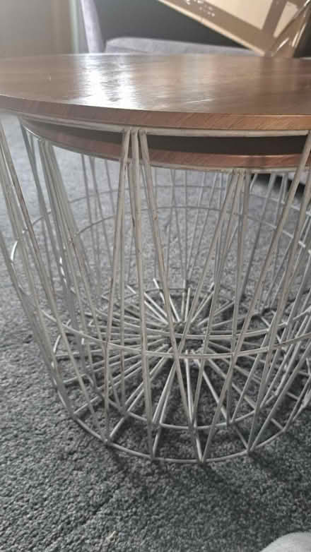 Photo of free 2 stackable wire coffee tables (S41. Chesterfield) #4