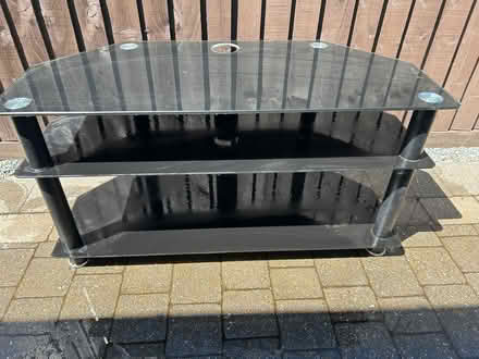 Photo of free Black Glass TV stand (Tiptree CO5) #1