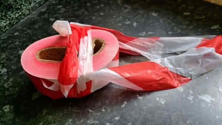 Photo of free Roll of red and white barrier tape (Burnbanks CA10) #1