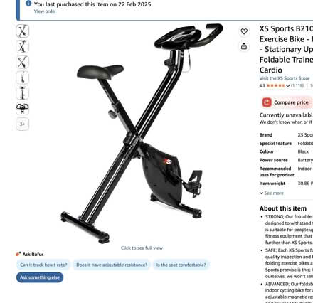 Photo of free Foldable Exercise Bike (HD4 Huddersfield) #1