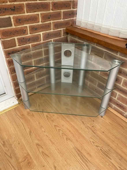 Photo of free Glass tv stand, coffee table, small folding table (Cadoxton-juxta-Neath SA10) #1