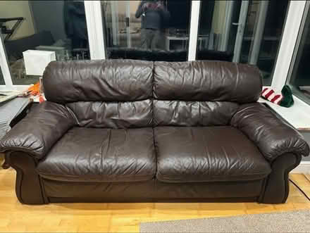 Photo of free Leather sofa (Hillfield AL10) #1