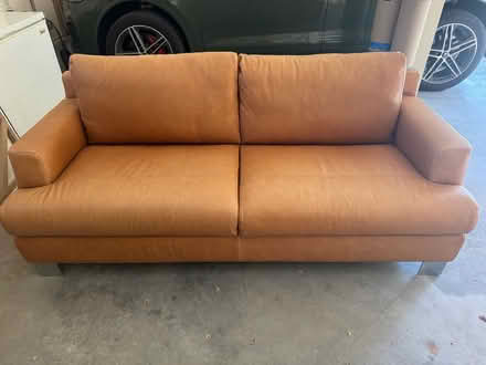 Photo of free Leather couch (Stanwood) #1