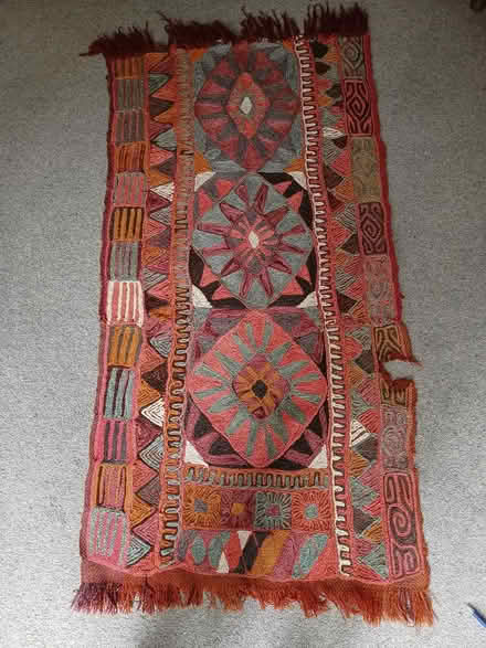 Photo of free Hand woven patterned rug. 58' x 31' (Godalming GU7) #1