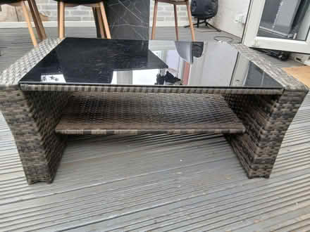 Photo of free Rattan coffee table with glass top (Great Moor SK3) #1