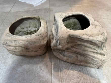 Photo of free 2 Ceramic stone plant pots (Swarthmore) #1