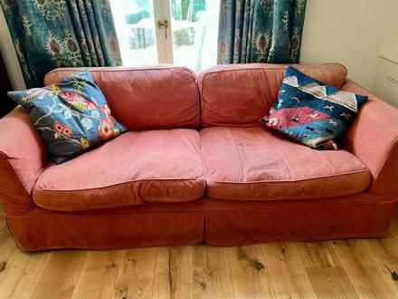 Photo of free 3-seater burnt orange sofa (Notting Dale W11) #2