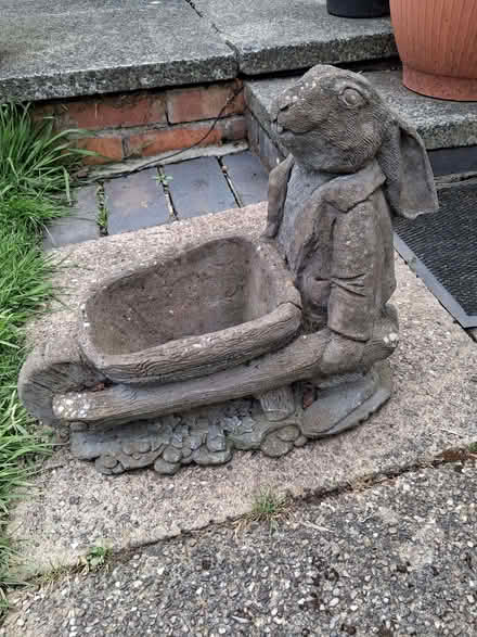 Photo of free concrete rabbit garden planter (Hay Mills B25) #1