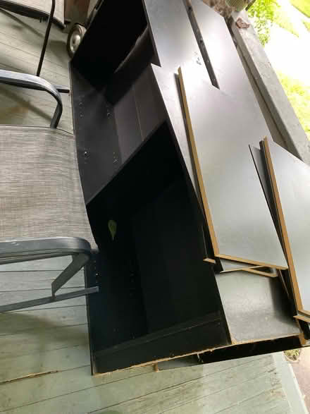 Photo of free Black laminate bookshelves (2) (South Hammond) #1