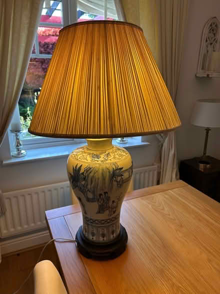 Photo of free Chinoiserie lamp with shade (Maidenhead, SL6) #1