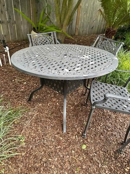 Photo of free Patio table and 4 chairs (San Rafael-- Bret Harte) #1