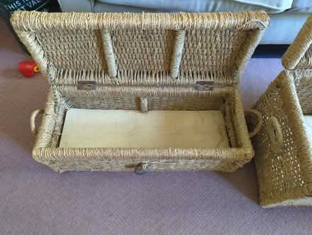 Photo of free Pair of wicker storage baskets (Rooksdown Basingstoke RG24) #1